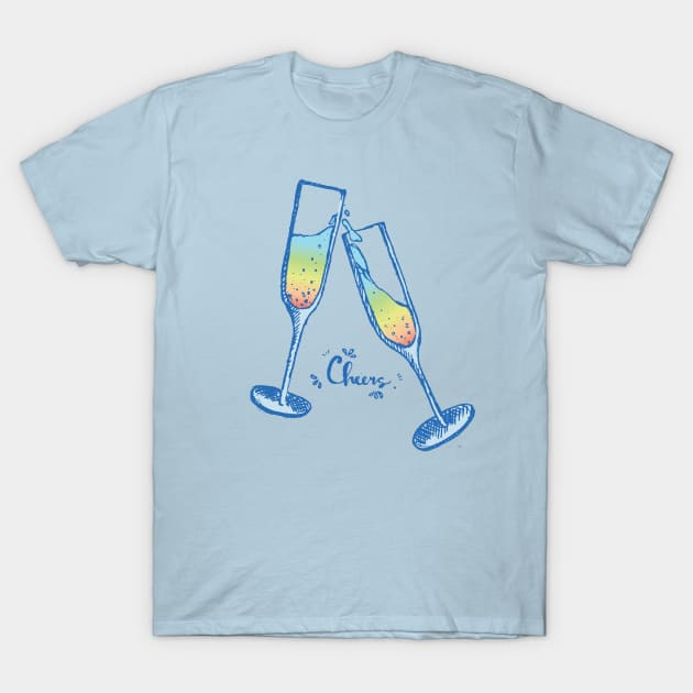 Champagne cheers new-year party T-Shirt by Cottonbutton